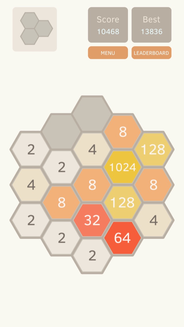 Hexd gameplay on a hexagonal grid